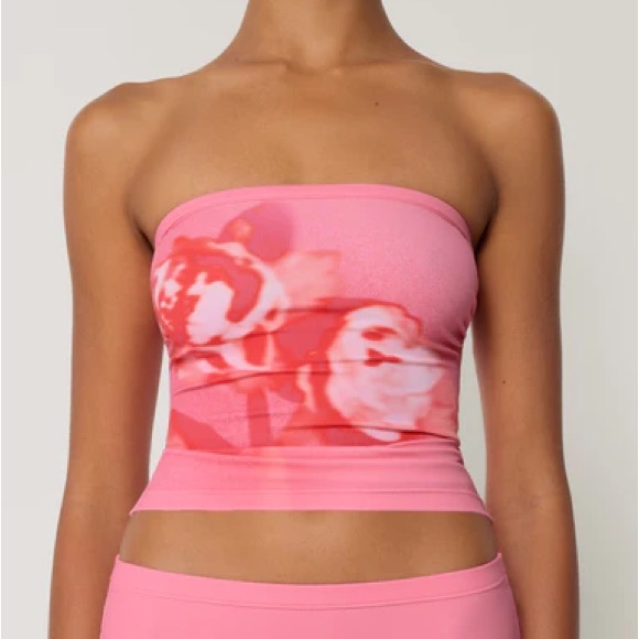 Khy Pink Peony Tube Top and Skirt Set - Picture 4 of 7